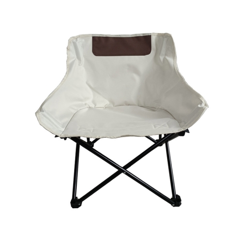 

Outdoor Foldable Beach Chair Camping Moon Chair, Color: Beige