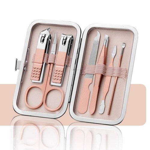 

Stainless Steel Nail Clipper Set Beauty Eyebrow Trimmer, Color: 7 PCS/Set (Gold)
