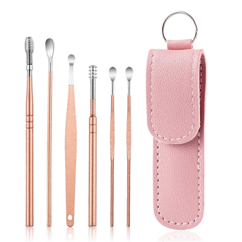 

Stainless Steel Nail Clipper Set Beauty Eyebrow Trimmer, Color: 6 PCS/Set (Pink)