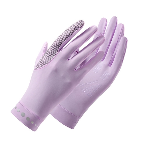 1 paire de gants en soie glacée sans doigts XC-14 Riding Driving