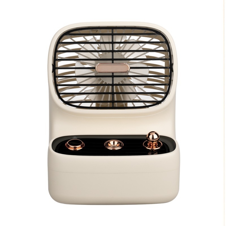 

ZAY-F009 Retro Game Console Shape USB Charging Spray Fan(White)