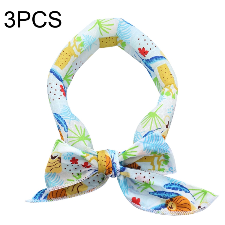 

3 PCS Summer Cooling Bandana Neck Wraps Scarf For Women Men Kids Pet, Color: King of Forest