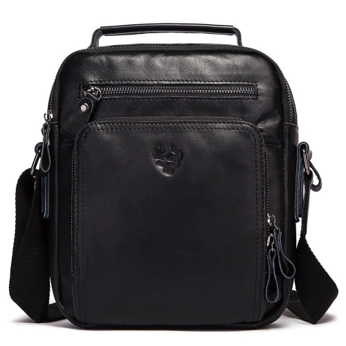 HUMERPAUL MH573 Men Shoulder Bag Leather Mesengers Bag(Black)