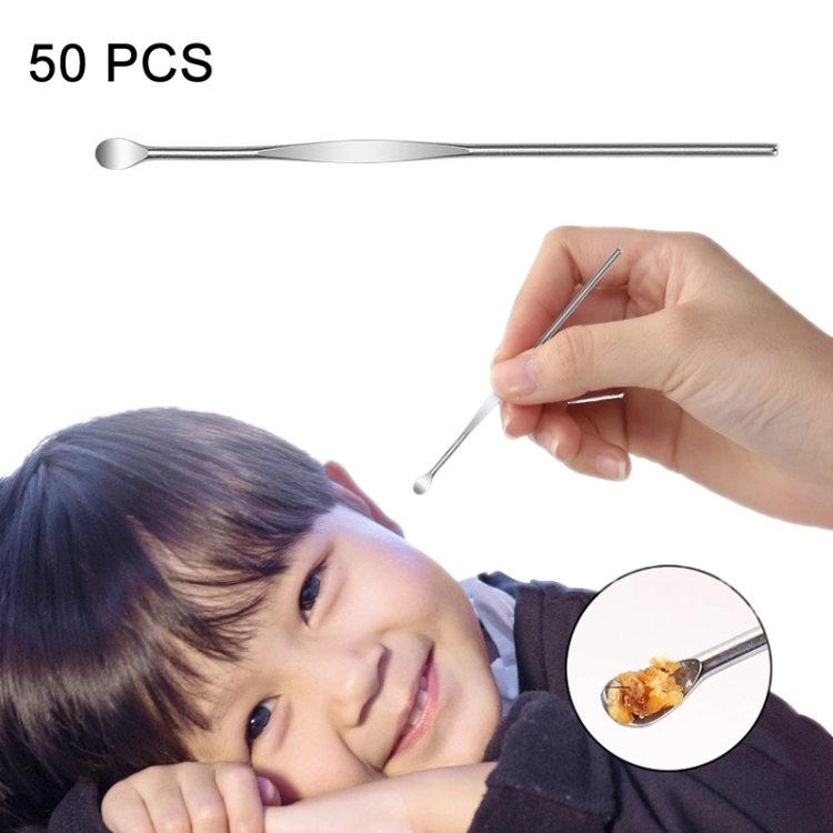 

50 PCS Stainless Steel Ear Scoop Ear Picking Tool(79x4mm)