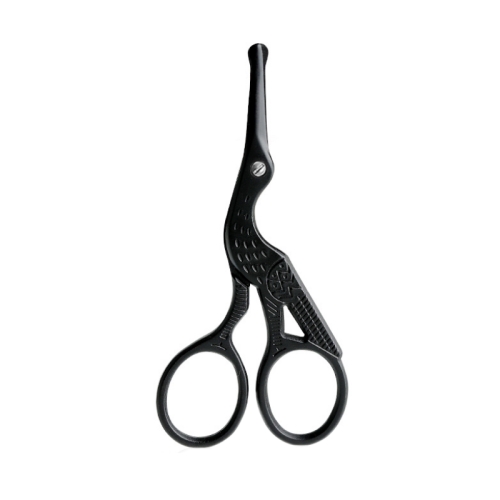 

Stainless Steel Round Head Eyebrow Trimming Nose Hair Scissors(Cool Black)