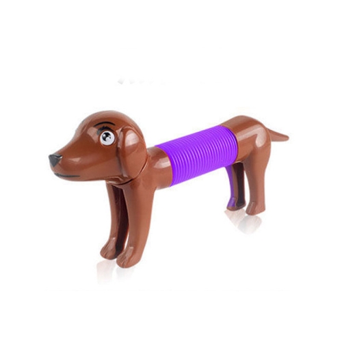 

5 PCS Retractable Dog Puzzle Decompression Telescopic Tube Toy(Brown )