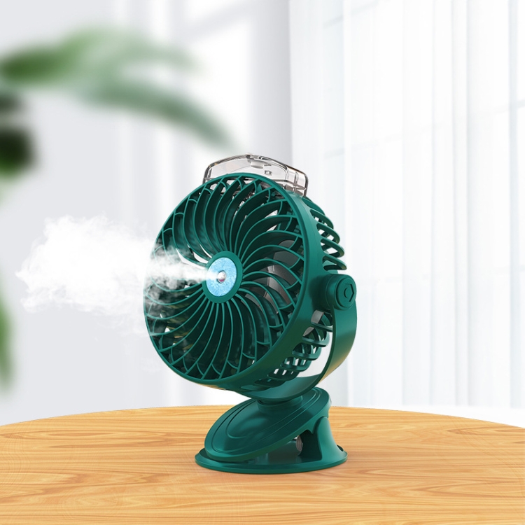 

USB Charging Desktop Clip Style Cooling Fan, Spec: Spray (Green)