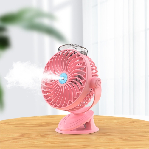 

USB Charging Desktop Clip Style Cooling Fan, Spec: Spray (Pink)