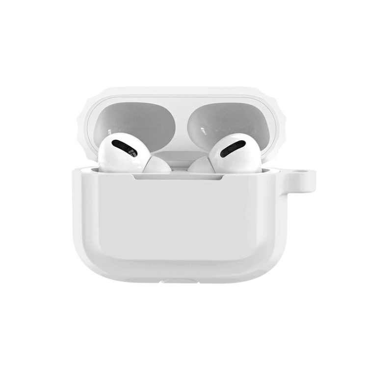 

Bluetooth Earphone Soft Silicone Case For AirPods Pro (White)