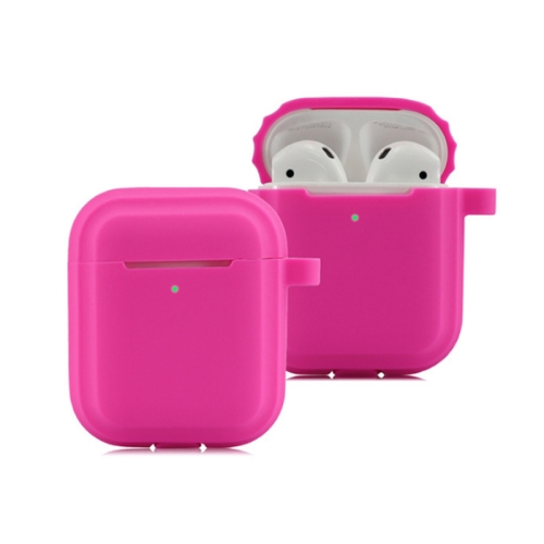 

Bluetooth Earphone Soft Silicone Case For AirPods 1/2 (Rose Red)