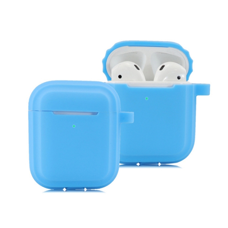 

Bluetooth Earphone Soft Silicone Case For AirPods 1/2 (Light Blue)