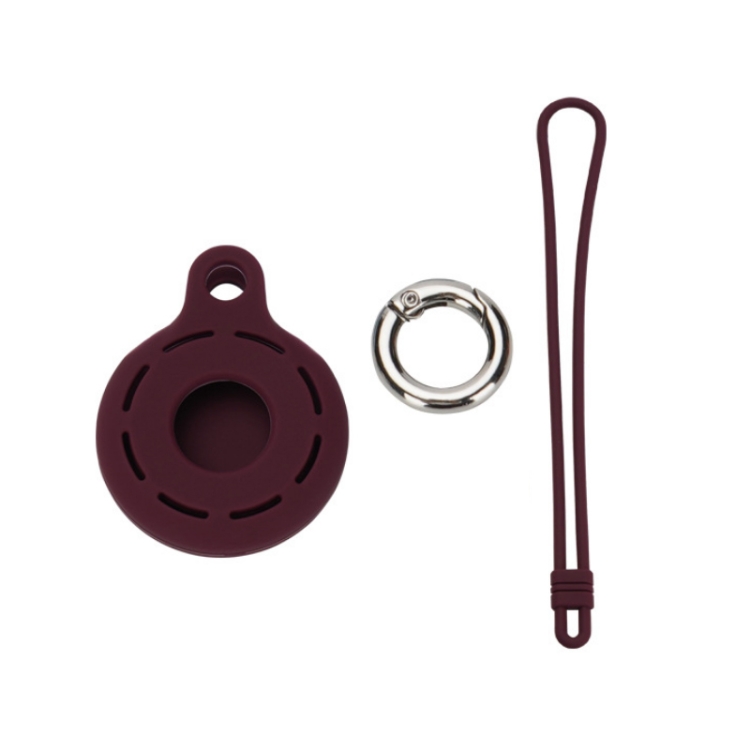 

For Airtag Tracking Anti-Lost Locator Silicone Case, Color: Coffee