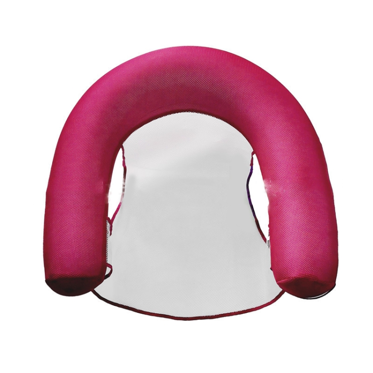 

Inflatable Water Sofa Reclining Chair Floating Bed Foldable Hammock With Net(Rose Red)