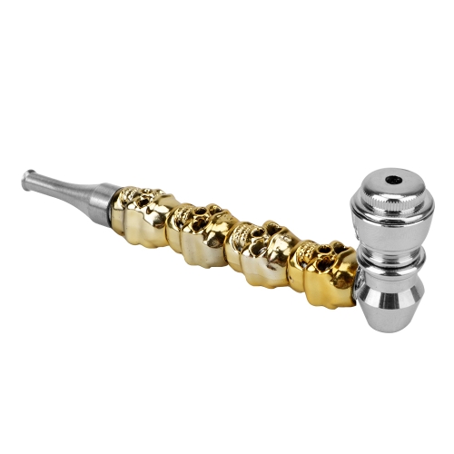 

Removable Skull Zinc Alloy Pipe with Lid(Gold)