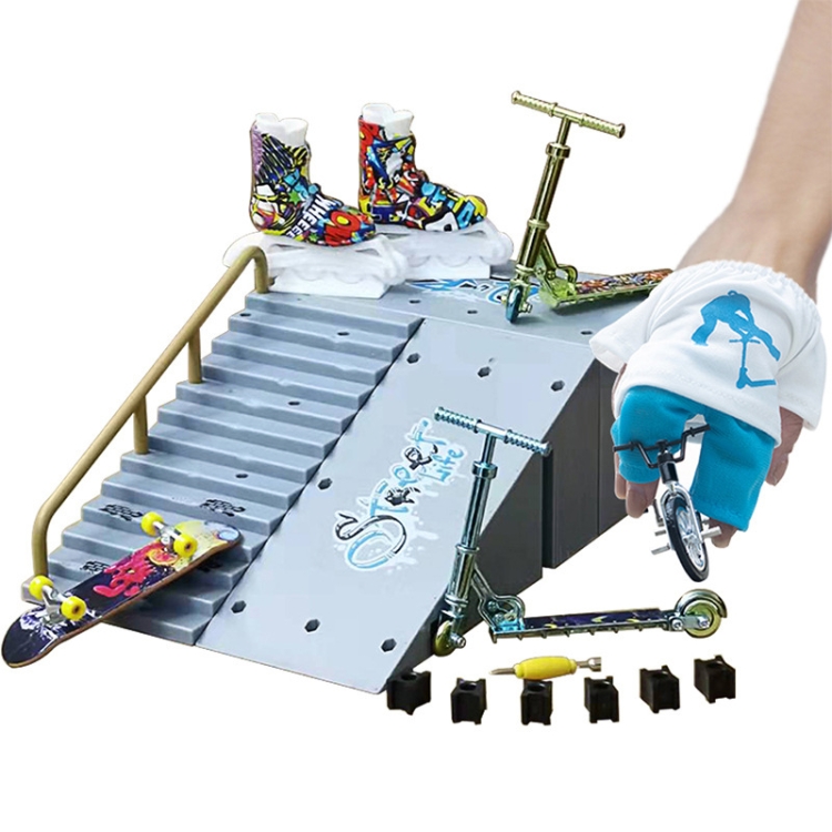 

Mini Finger Bike Bicycle Finger Skateboards Skate Ramp Parts Set(CDH-11)