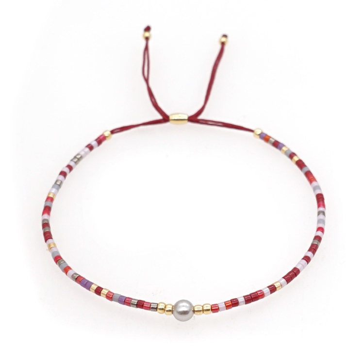 

2 PCS Handwoven Colorful Beaded Small Bracelet, Color: Br0102