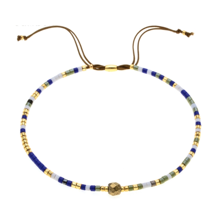 

2 PCS Handwoven Colorful Beaded Small Bracelet, Color: Br0118