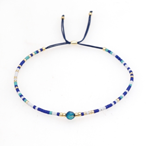 

2 PCS Handwoven Colorful Beaded Small Bracelet, Color: Br0119