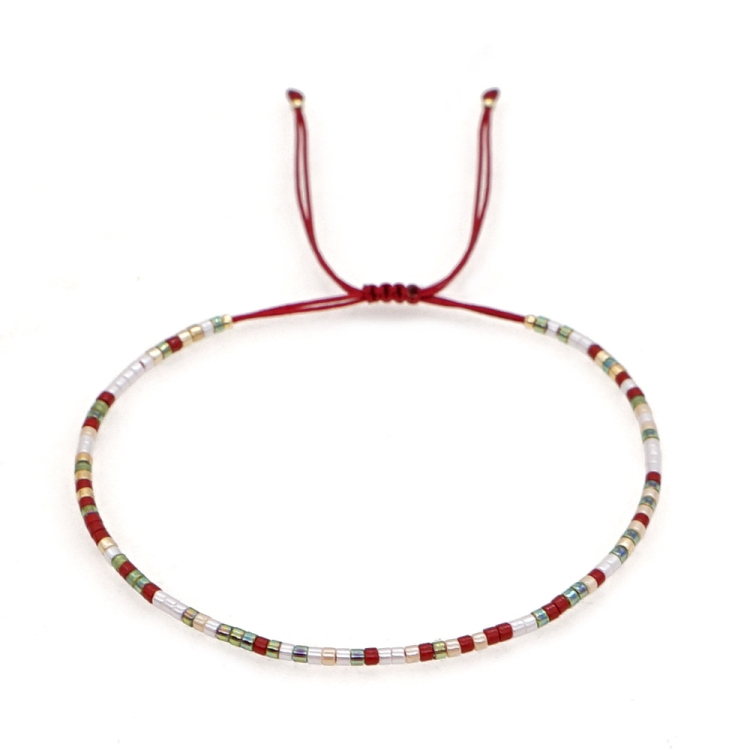

2 PCS Handwoven Colorful Beaded Small Bracelet, Color: Br0129