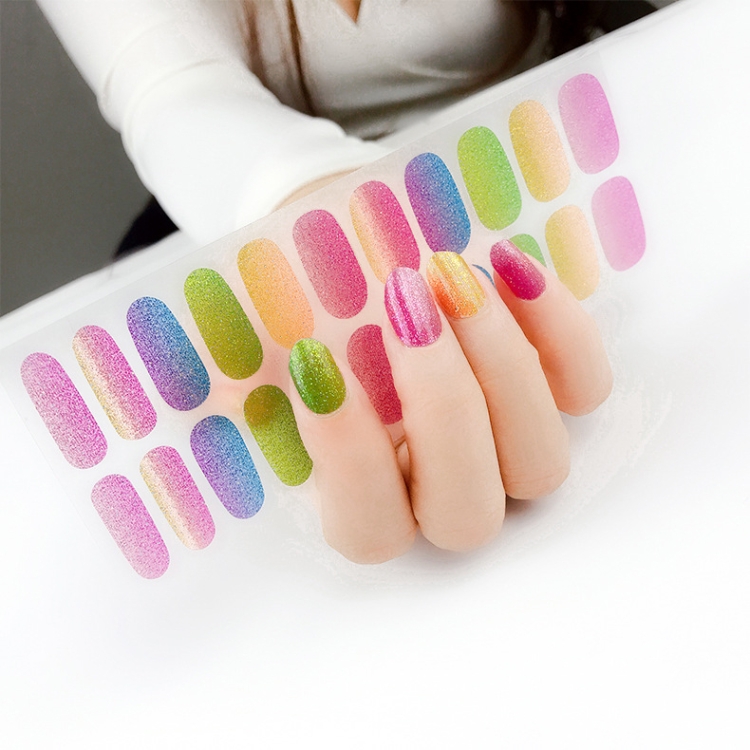 

22 Fingers Shiny Onion Powder Starry Waterproof Nail Sticker(ZX-3026)