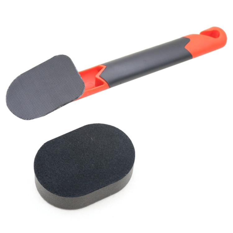 

2 Sets Handle+Sponge Long Handle Car Tire Varnishing Brush Tire Waxing Brush Sponge