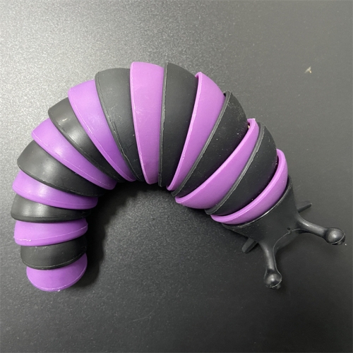 

2 PCS Creepy Caterpillar Decompression Toy(Purple Black )