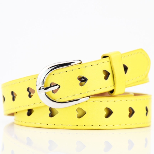 Dandali DC141 Women Pinching Belt Cutout Heart Belt, Length (cm): 95-115cm(Yellow)