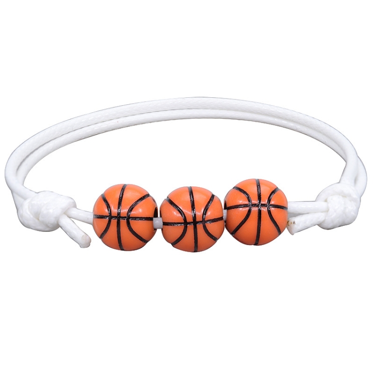 

10 PCS Basketball Baseball Adjustable Braided Wire Bracelet(7)