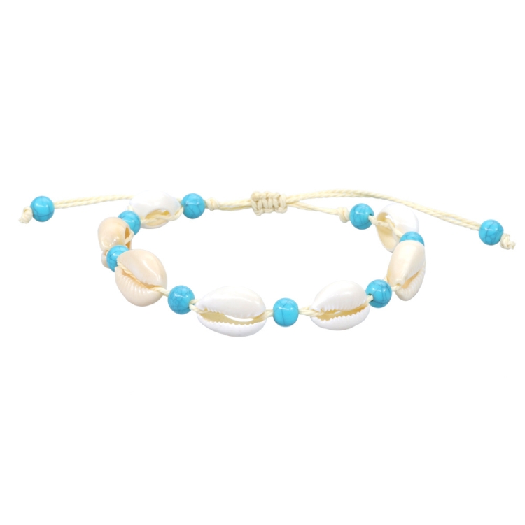 

3 PCS Hand Braided Rope Adjustable Shell Bracelet(1010-109)