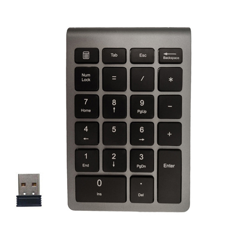 

BT304 22 Keys Laptop Mini Wireless Keyboard, Spec: 2.4G (Gray)