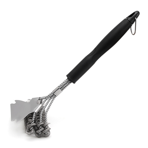 

Three-headed Shovel-type Spring Brush BBQ Grill Mesh Wire Brush