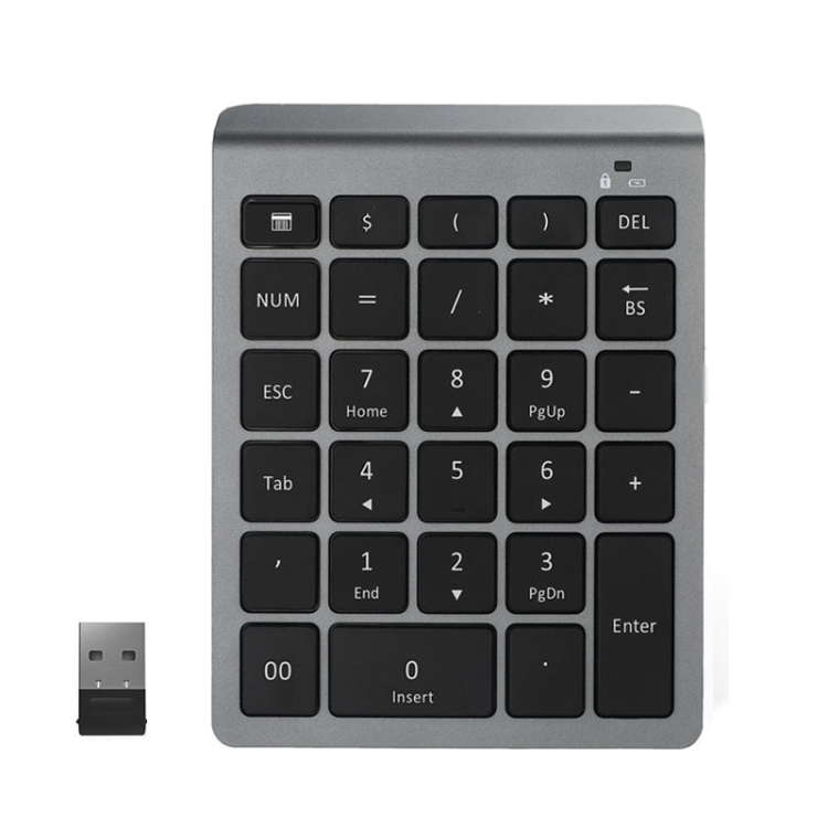 

BT302 28 Keys Laptop Mini Wireless Keyboard, Spec: 2.4G (Gray)