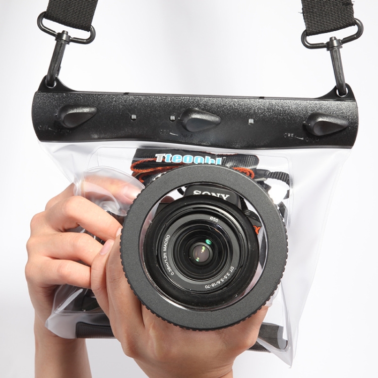 

Tteoobl 20m Underwater Diving Camera Housing Case Pouch Camera Waterproof Dry Bag, Size: M(Frosted Transparent)
