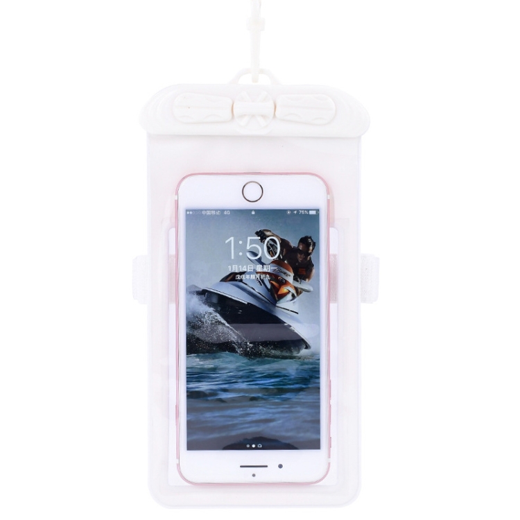 

Tteoobl Diving Phone Waterproof Bag Can Be Hung Neck Or Tied Arm, Size: Large(White)