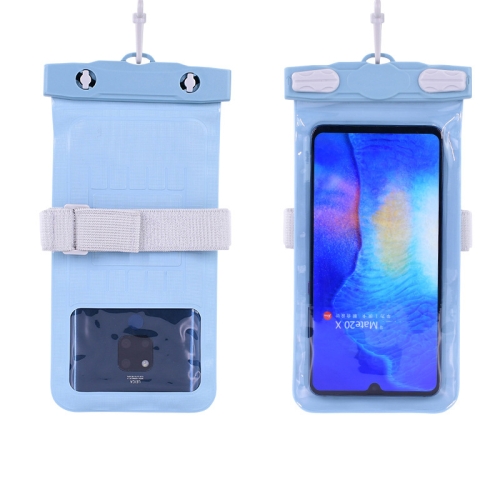 Tteoobl Diving Phone Waterproof Bag Can Be Hung Neck Or Tied Arm, Size: Extra 7.2 Inch(Gray Blue)