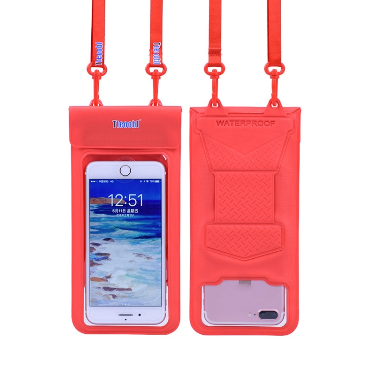 Tteoobl 30m Underwater Mobile Phone Waterproof Bag, Size: Large(Red)