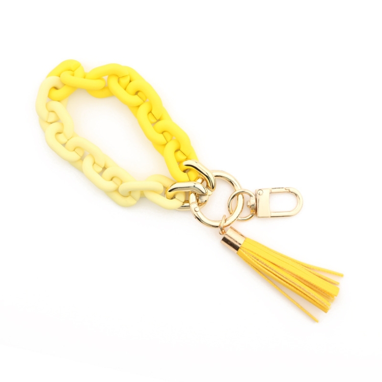 

Keychain Ladies Acrylic Bracelet Jewelry(Yellow)