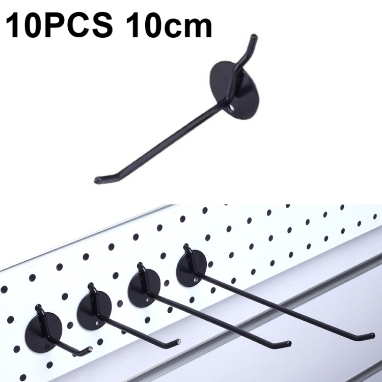 

10 PCS Jewelry Accessories Display Orifice Plate Spray Hook, Length: 10cm(Black)