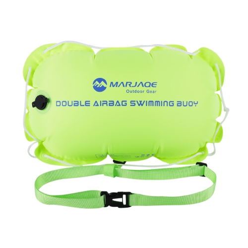 

MARJAQE Double Air Bag Safety Training Swimming Buoy with Waist Belt( Fluorescent Green)