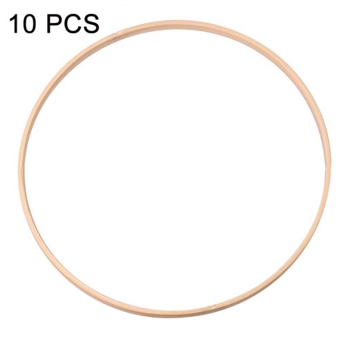 

10 PCS Bamboo Circle Fan Frame Dream Catcher Making Circle Material, Size: 26cm(With 6mm Hole)