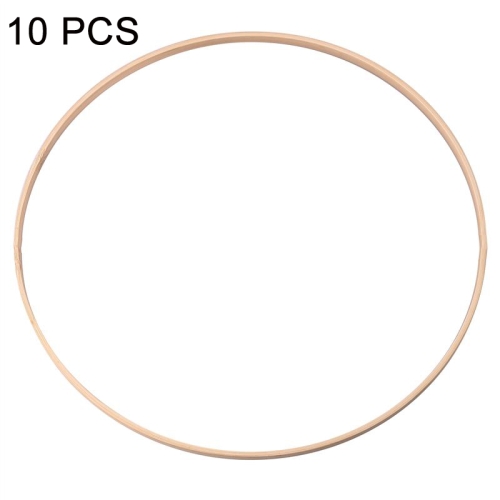 

10 PCS Bamboo Circle Fan Frame Dream Catcher Making Circle Material, Size: 33cm(With 6mm Hole)