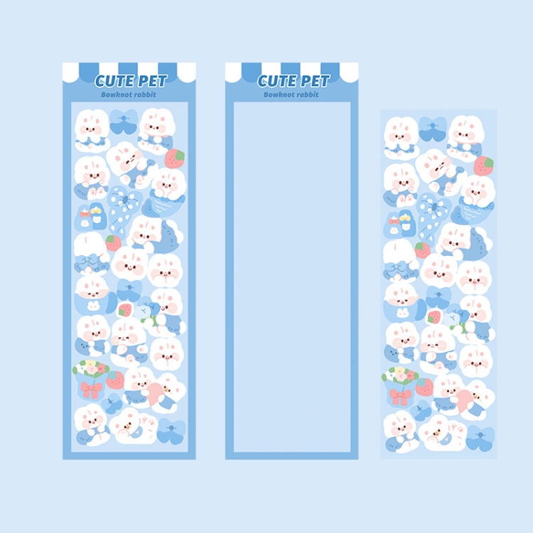 

10 PCS Laser Stickers Cute DIY Hand Account Decorative Stickers(Rabbit Blue)