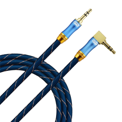 

EMK 90-Degree Car 3.5mm Audio Cable Extension Cable, Cable Length: 1.5M(Blue)