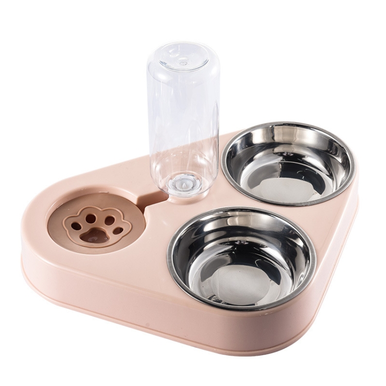 

Dog Cat Triangle Automatic Drinking Water Bowl Pet Supplies, Size: Small(Warm Pink)