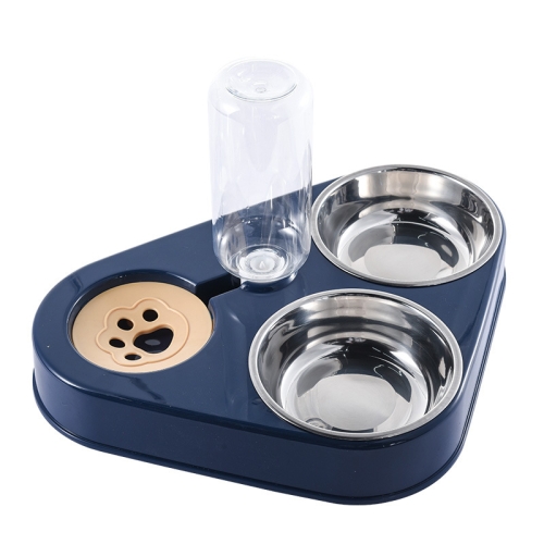 

Dog Cat Triangle Automatic Drinking Water Bowl Pet Supplies, Size: Large(Dark Blue)