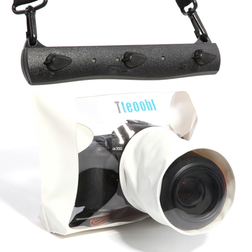 Tteoobl  T-518 20M Underwater Diving Bag Slr Camera Housing Case Pouch Dry Bag M(White)
