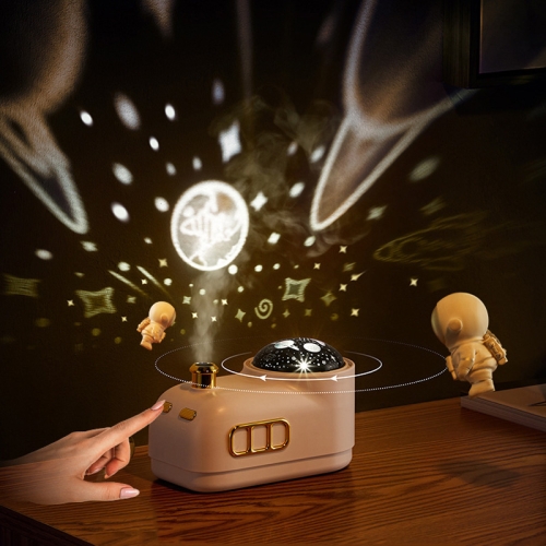 

Retro Steam Train Air Humidifier USB Night Light Atmosphere Decor Lamp, Color: White-Projection