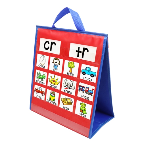 

Children Educational Early Education Foldable Desktop Teaching Pocket Chart