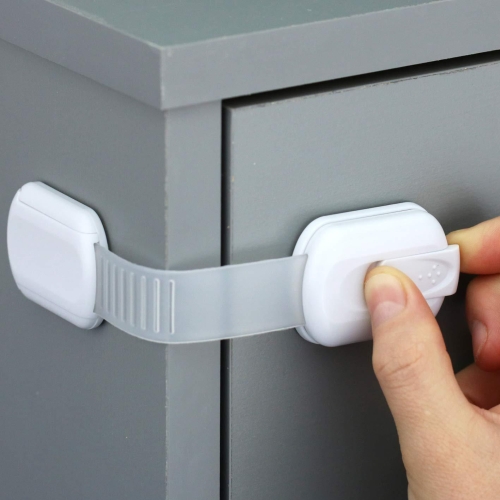 3pcs Baby Drawer Locks With Buckles; Childproof Cabinet Locks And Latches;  Cupboard Door Finger Pinch Guard; Infant Safety Protection Supplies Lock