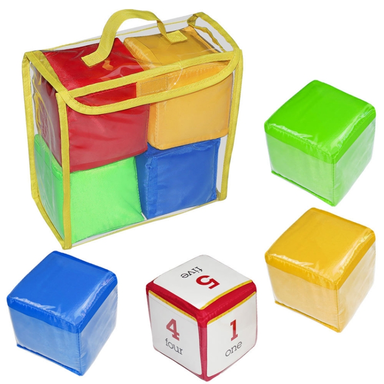 

4 PCS / Set Portable Dice Toys Storage Bag Educational Early Education Toy